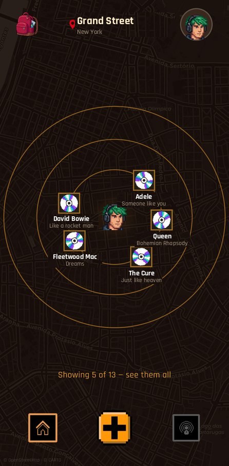 The radar screen on a phone